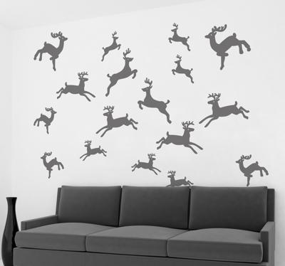 Rendieren kerstmis sticker