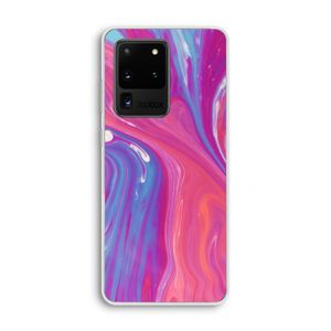 Paarse stroom: Samsung Galaxy S20 Ultra Transparant Hoesje