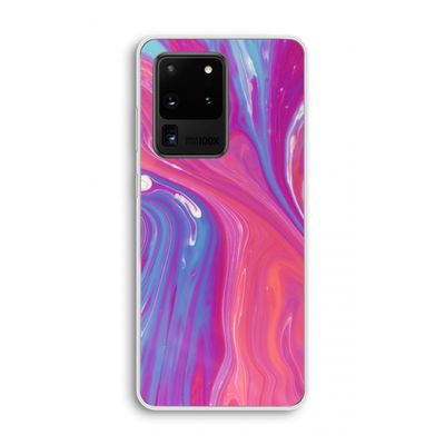 Paarse stroom: Samsung Galaxy S20 Ultra Transparant Hoesje
