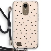 Kleine kattenkopjes: LG K10 (2017) Transparant Hoesje met koord