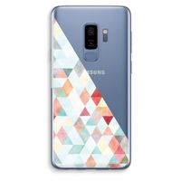 Gekleurde driehoekjes pastel: Samsung Galaxy S9 Plus Transparant Hoesje Gekleurde driehoekjes pastel: Samsung Galaxy S9 Plus Transparant Hoesje