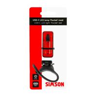 Simson usb-c led lamp &apos;pocket&apos; rood