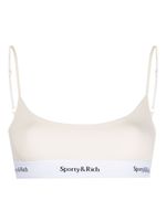 Sporty & Rich soutien-gorge bandeau à bande logo - Tons neutres