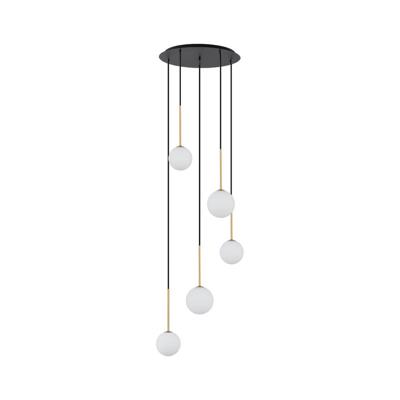 Lyora Glazen plafondlampKaro 5x wit glas - 10303