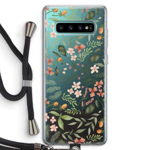 Sweet little flowers: Samsung Galaxy S10 Plus Transparant Hoesje met koord