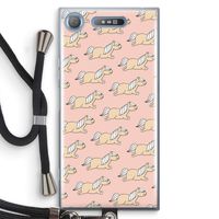 Ponys: Sony Xperia XZ1 Transparant Hoesje met koord