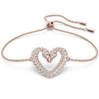 Swarovski 5628658 Armband Una Heart rosekleurig-wit - thumbnail