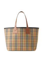 Burberry grand sac cabas London à carreaux - Marron