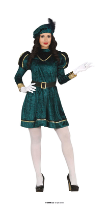 Pietenjurk Met Baret Dames Donkergroen