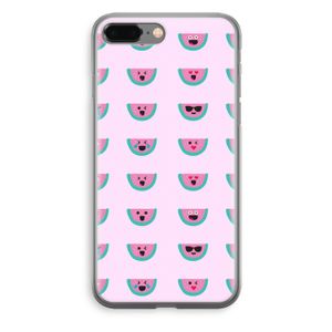 Smiley watermeloenprint: iPhone 8 Plus Transparant Hoesje