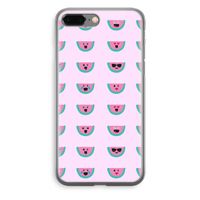 Smiley watermeloenprint: iPhone 8 Plus Transparant Hoesje