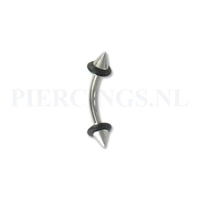 Wenkbrauwpiercing 1.2 mm ufo spike 10 mm
