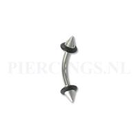 Wenkbrauwpiercing 1.2 mm ufo spike 10 mm