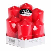 Kaarsenset Rood (7 Stuks)
