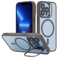 Cadorabo Hoesje geschikt voor Apple iPhone 13 PRO Case in Grijs geschikt voor MagSafe met cameralensbescherming - thumbnail