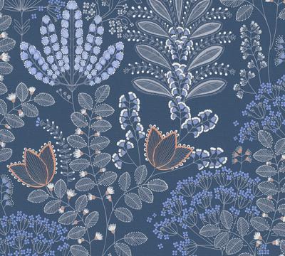 Livingwalls Famous Garden - Blauw - 393494