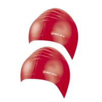 2x stuks latex badmutsen rood voor volwassenen