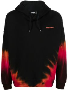 DSQUARED2 hoodie à imprimé tie dye - Noir