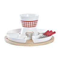 Fondue DKD Home Decor Rood 26,5 x 26,5 x 1,5 cm (10 pcs)