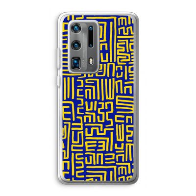 Majorelle Blue Print: Huawei P40 Pro Plus Transparant Hoesje