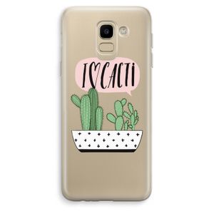 I love cacti: Samsung Galaxy J6 (2018) Transparant Hoesje