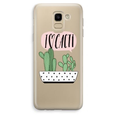 I love cacti: Samsung Galaxy J6 (2018) Transparant Hoesje