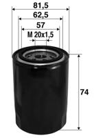 Oliefilter VALEO, u.a. für Opel, Hyundai, Mitsubishi, Mazda, Isuzu, KIA, Proton, Ford, Bedford, Lotus, GEO, Subaru, Smart - thumbnail