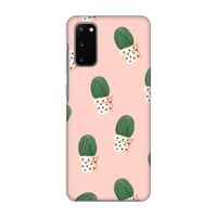 Cactusprint roze: Volledig geprint Samsung Galaxy S20 Hoesje