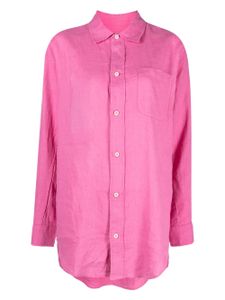 Desmond & Dempsey chemise en lin à manches longues - Rose