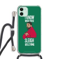 Sleigh Bells Ring: iPhone 11 Transparant Hoesje met koord