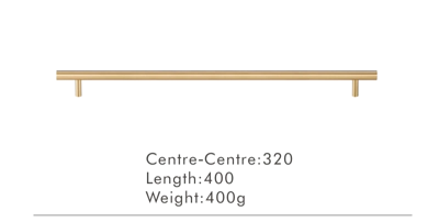 Nurlin T-Bar Messing Kastgreep