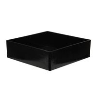Tafel dienblad/plateau/tray - zwart - 20 x 20 cm - kunststof - vierkant - thumbnail