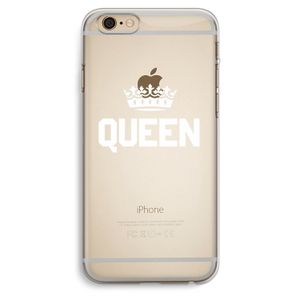 Queen zwart: iPhone 6 Plus / 6S Plus Transparant Hoesje