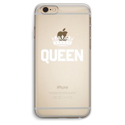 Queen zwart: iPhone 6 Plus / 6S Plus Transparant Hoesje