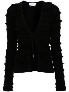 Blumarine cardigan à volants - Noir