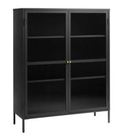 Vitrinekast Bronco Zwart H140 cm - Giga Living