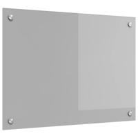 VidaXL Keuken spatscherm lichtgrijs 70 x 50 cm gehard glas