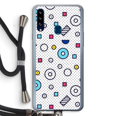 8-bit N°9: Samsung Galaxy A20s Transparant Hoesje met koord