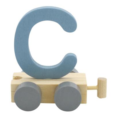 JeP kids houten treinletter C-blauw