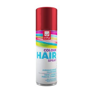 Smiffys carnaval haarverf - rood - spuitbus - 125 ml - haarspray   -