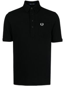 Fred Perry polo en coton à logo brodé - Noir