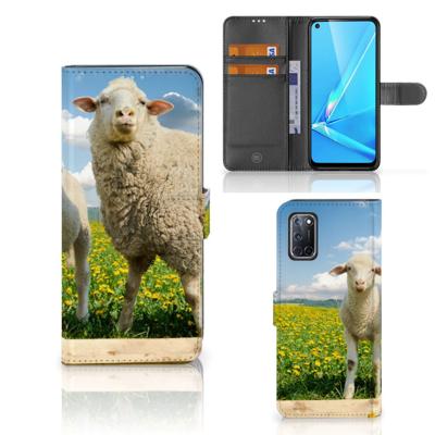 OPPO A72 | OPPO A52 | Telefoonhoesje | Met pasjeshouder | Schaap en Lammetje