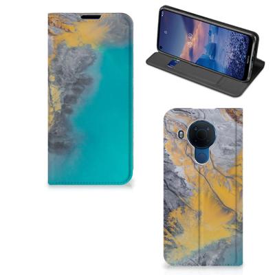 Nokia 5.4 | Standcase | Marble Blue Gold