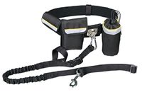 TRIXIE 1275 hond & kat riem 1,35 m Zwart, Grijs, Geel Nylon Handsfree riem - thumbnail