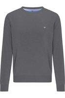 Fynch-Hatton Casual Fit Trui ronde halsgrijs, Effen