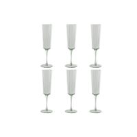 Set van bekers Home ESPRIT Groen Kristal 6 x 6 x 23,7 cm (6 Stuks)