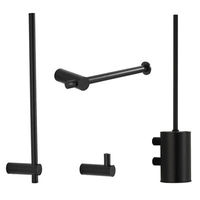 Toiletaccessoires Set Aquasplash Academy Mat Zwart Boss & Wessing