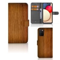 Samsung Galaxy A03s | Book Style Case | Donker Hout