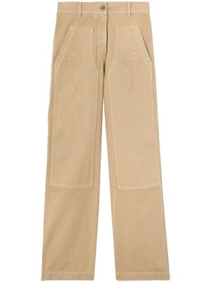 Palm Angels pantalon à coupe droite - Tons neutres