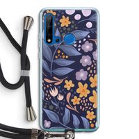 Flowers with blue leaves: Huawei P20 Lite (2019) Transparant Hoesje met koord